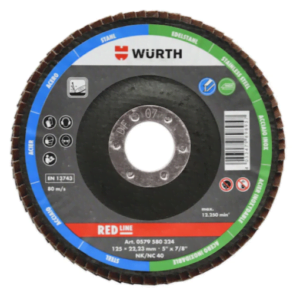 WURTH ĐĨA NHÁM XẾP-BR22,23-G40-D125MM